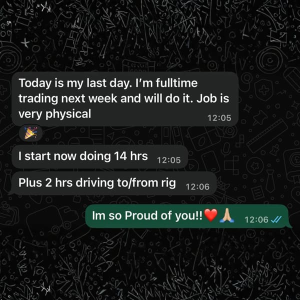 Telegram screenshot from The Circle member #14